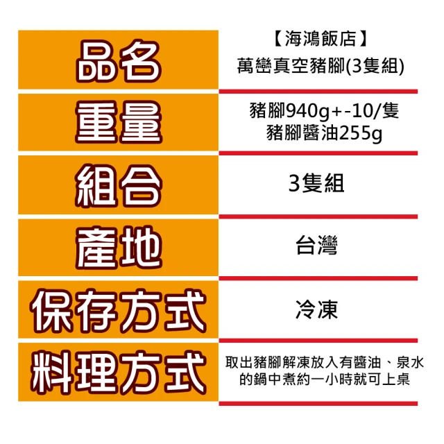 萬巒真空豬腳